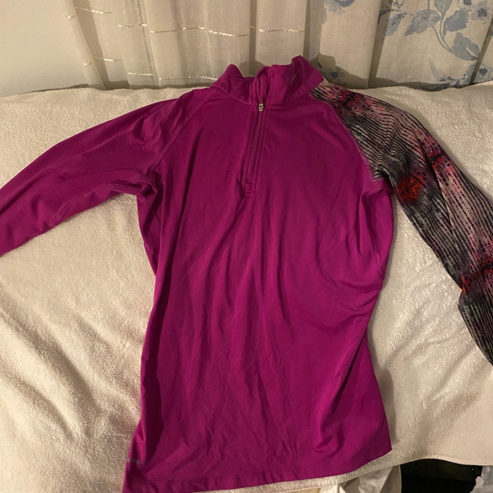 Dark pink athletic zip up